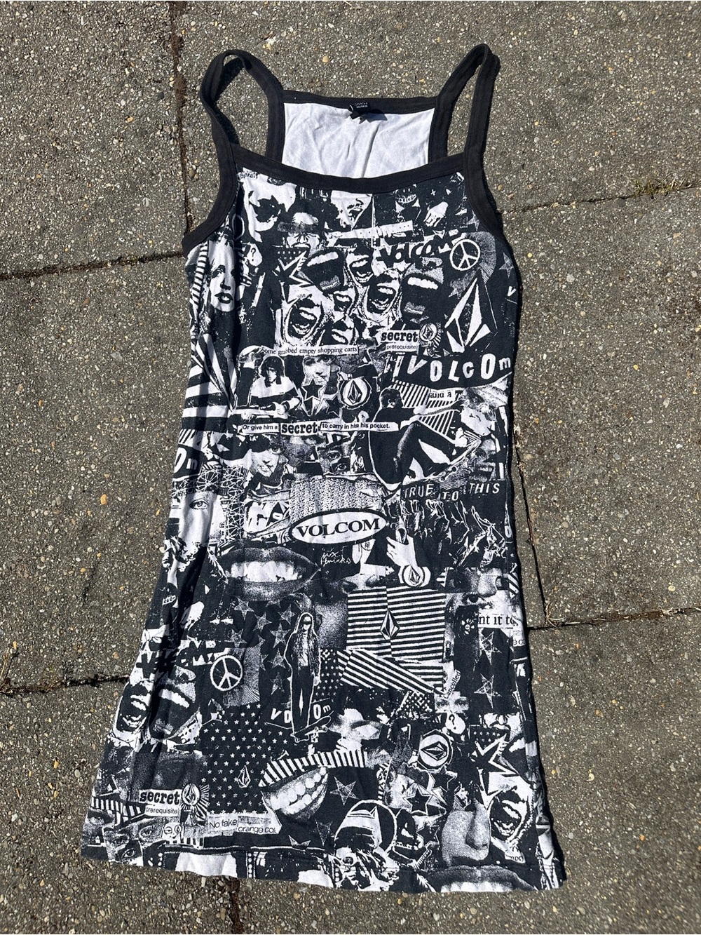 Volcom x Georgia May Jagger Collage Print Strappy Mini Dress - Size XS